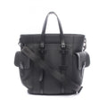 Louis Vuitton Black Leather Tote Bag