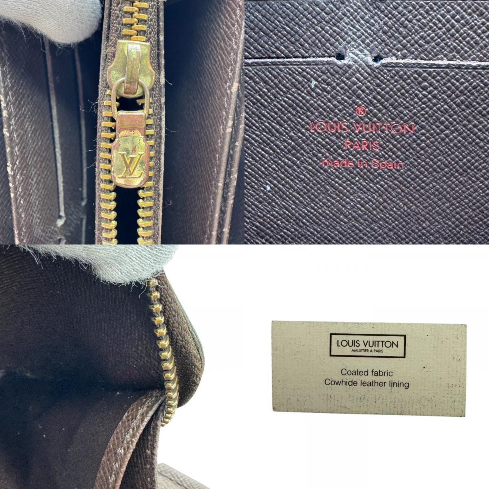 Louis Vuitton Damier Brown Leather Long Wallet