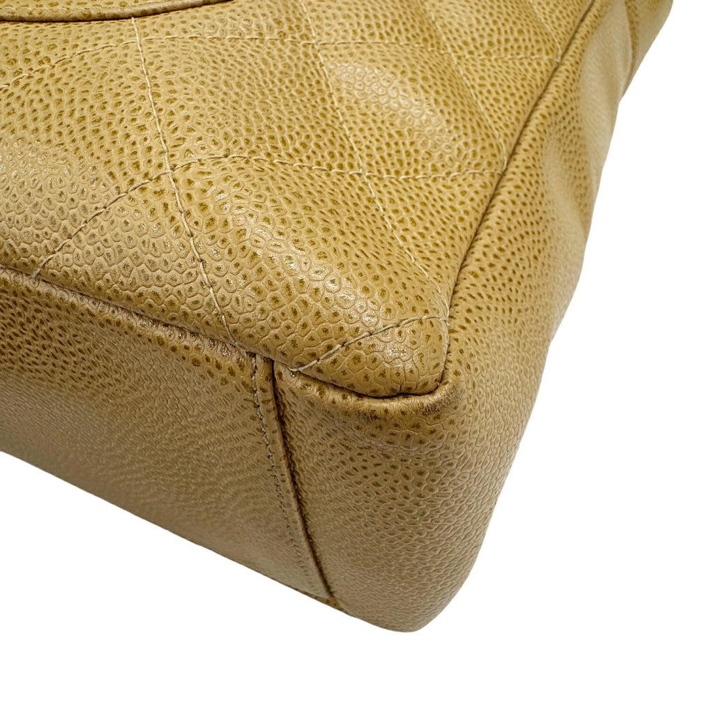 Chanel Beige Grained Calfskin Tote Bag
