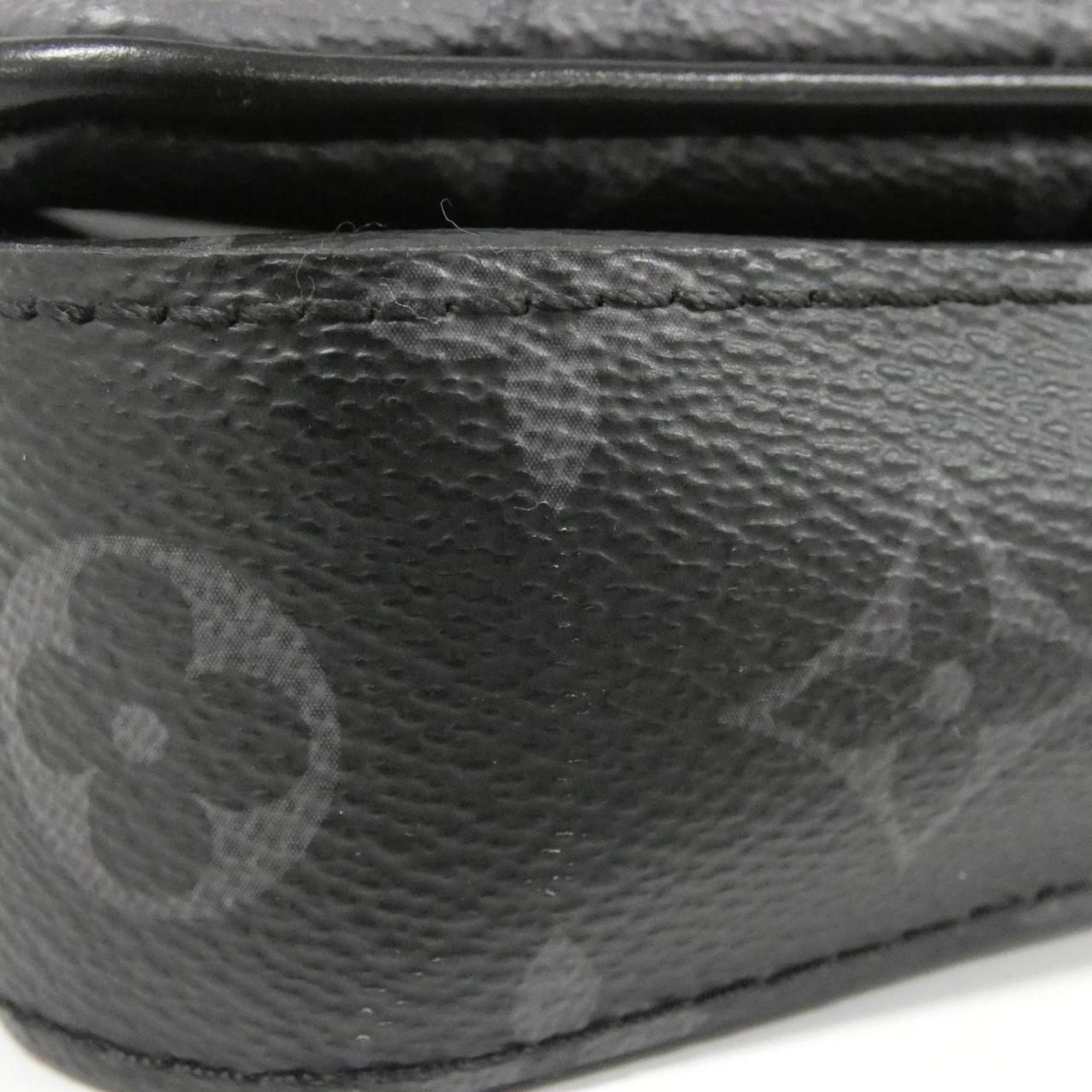Louis Vuitton Black Gris Coated Canvas Shoulder Bag