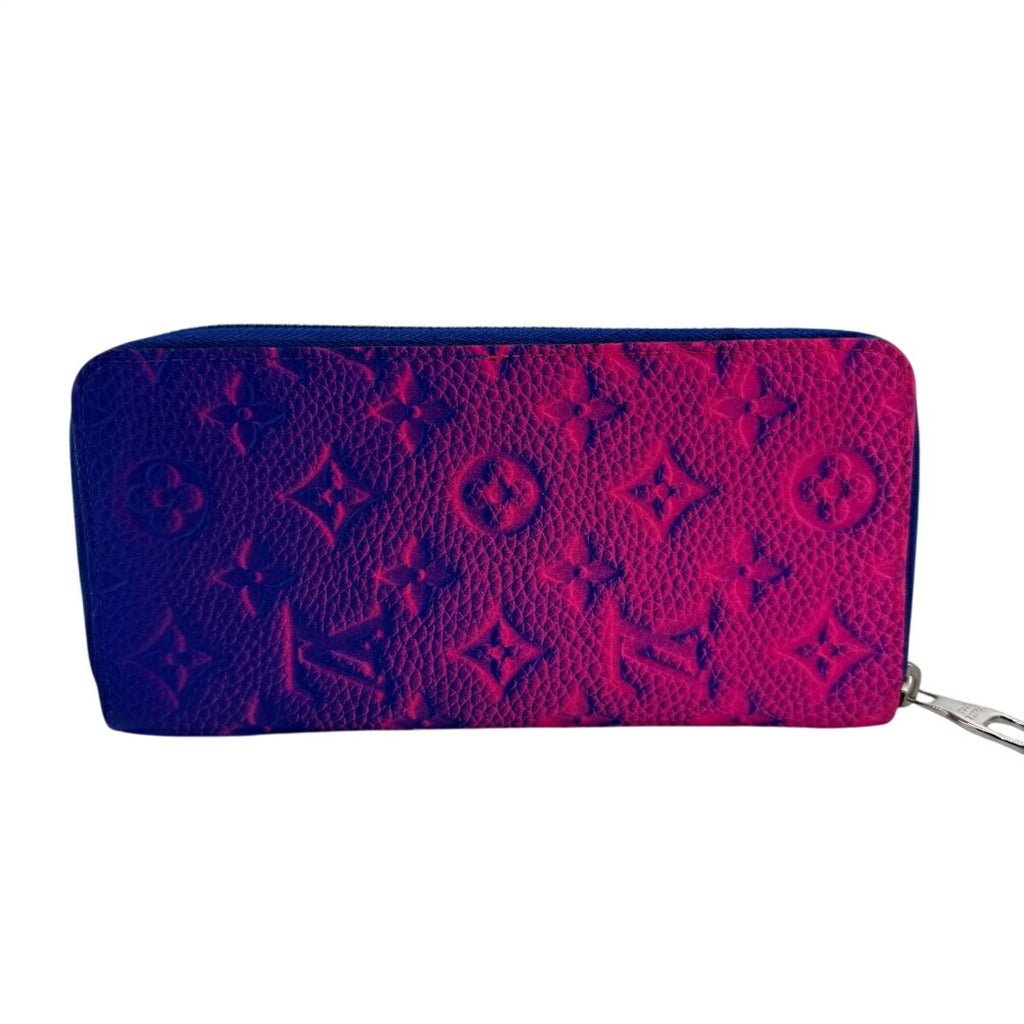 Louis Vuitton Blue Pink Leather Long Wallet