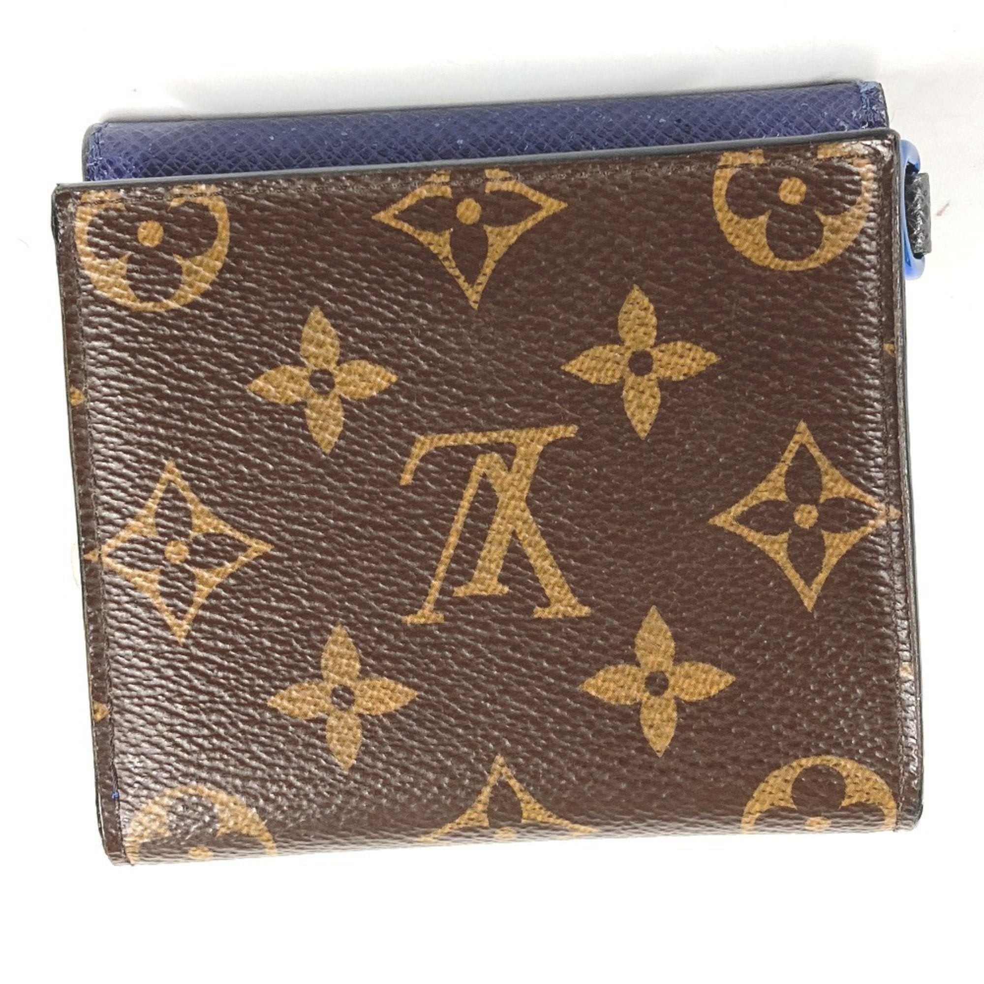 Louis Vuitton Blue Brown Monogram Wallet