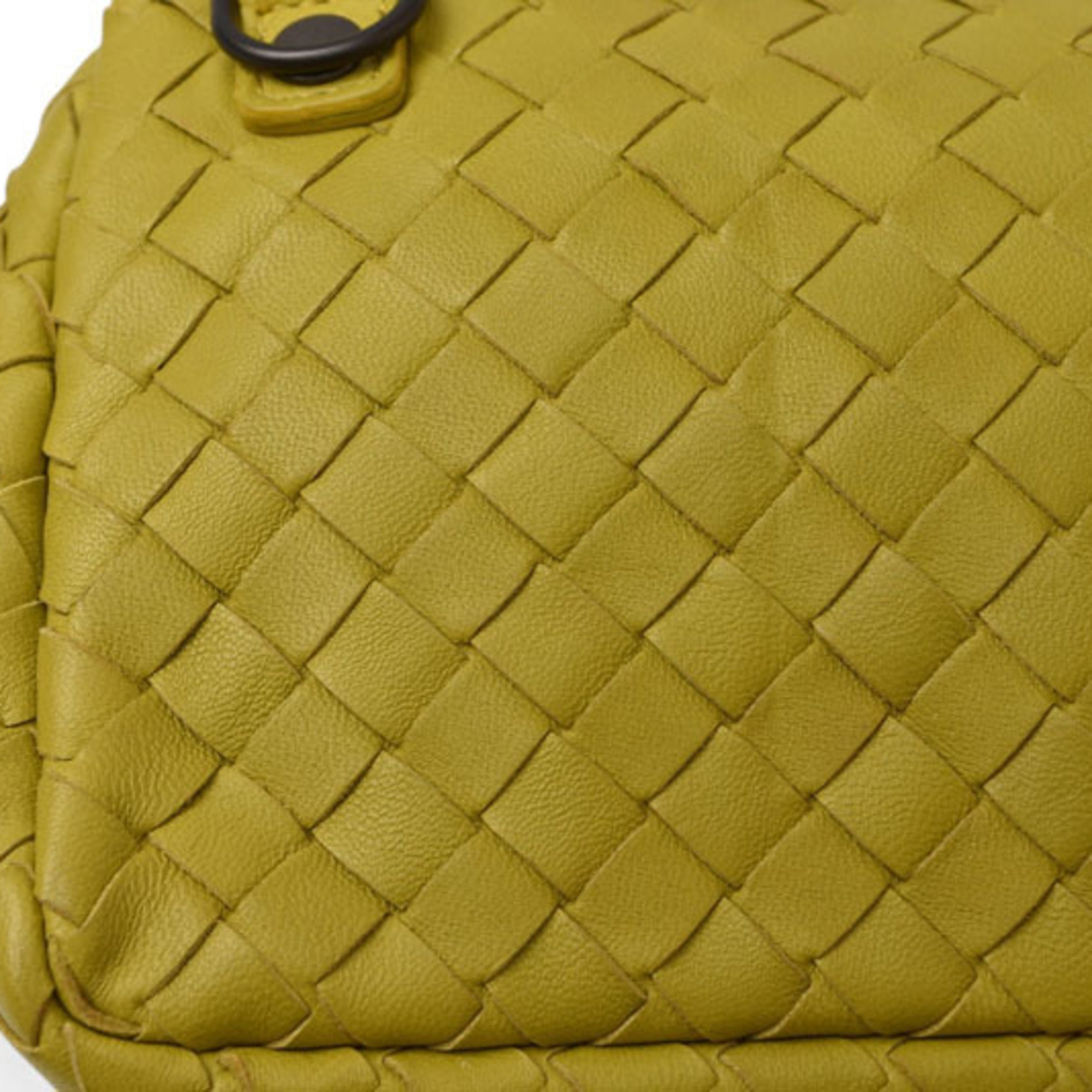 Bottega Veneta Mustard Leather Clutch Bag Shoulder Bag