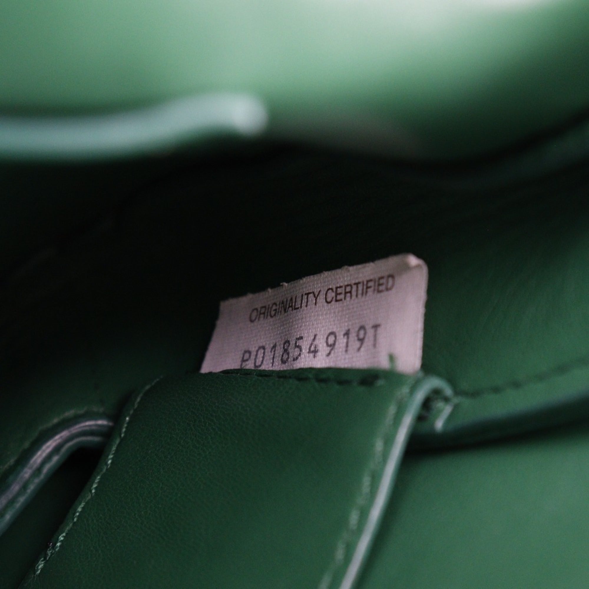 Bottega Veneta Green Leather Shoulder Bag