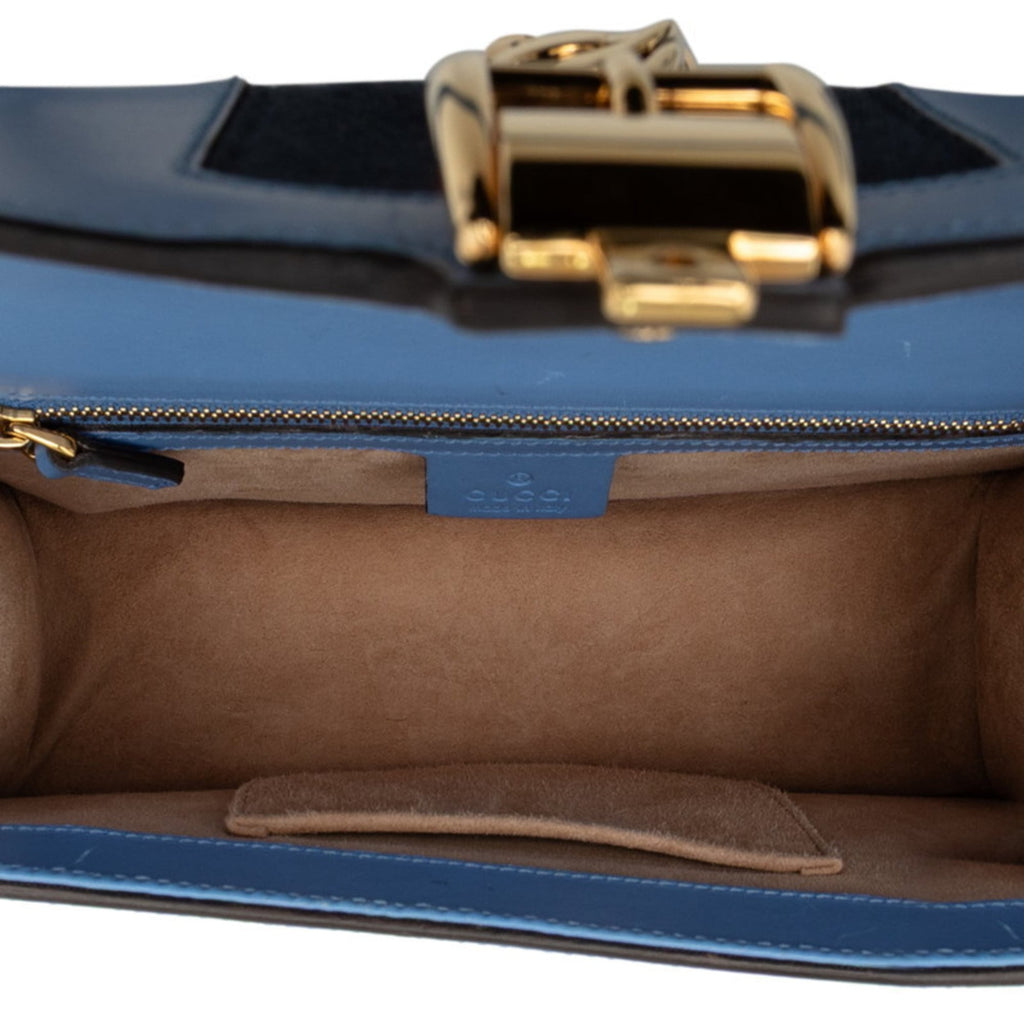 Gucci Blue Leather Shoulder Bag (Pre-Owned)