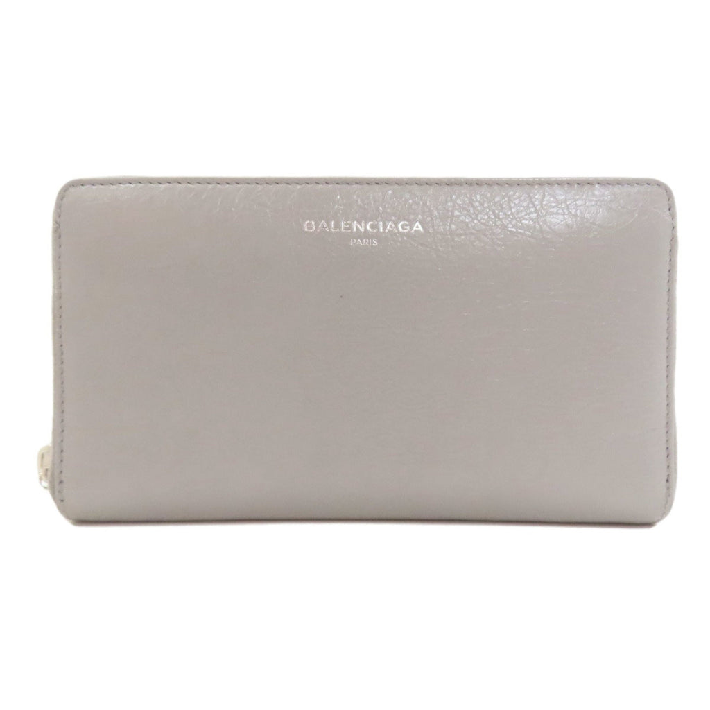 Balenciaga Gray Leather Long Wallet (Bi-Fold)
