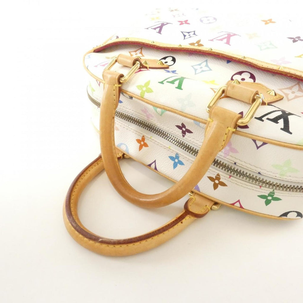 Louis Vuitton Beige White Coated Canvas Handbag