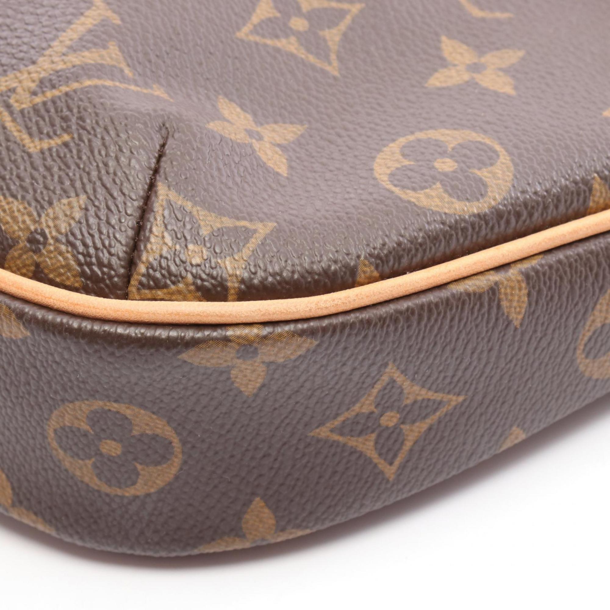 Louis Vuitton Brown Coated Canvas Leather Shoulder Bag