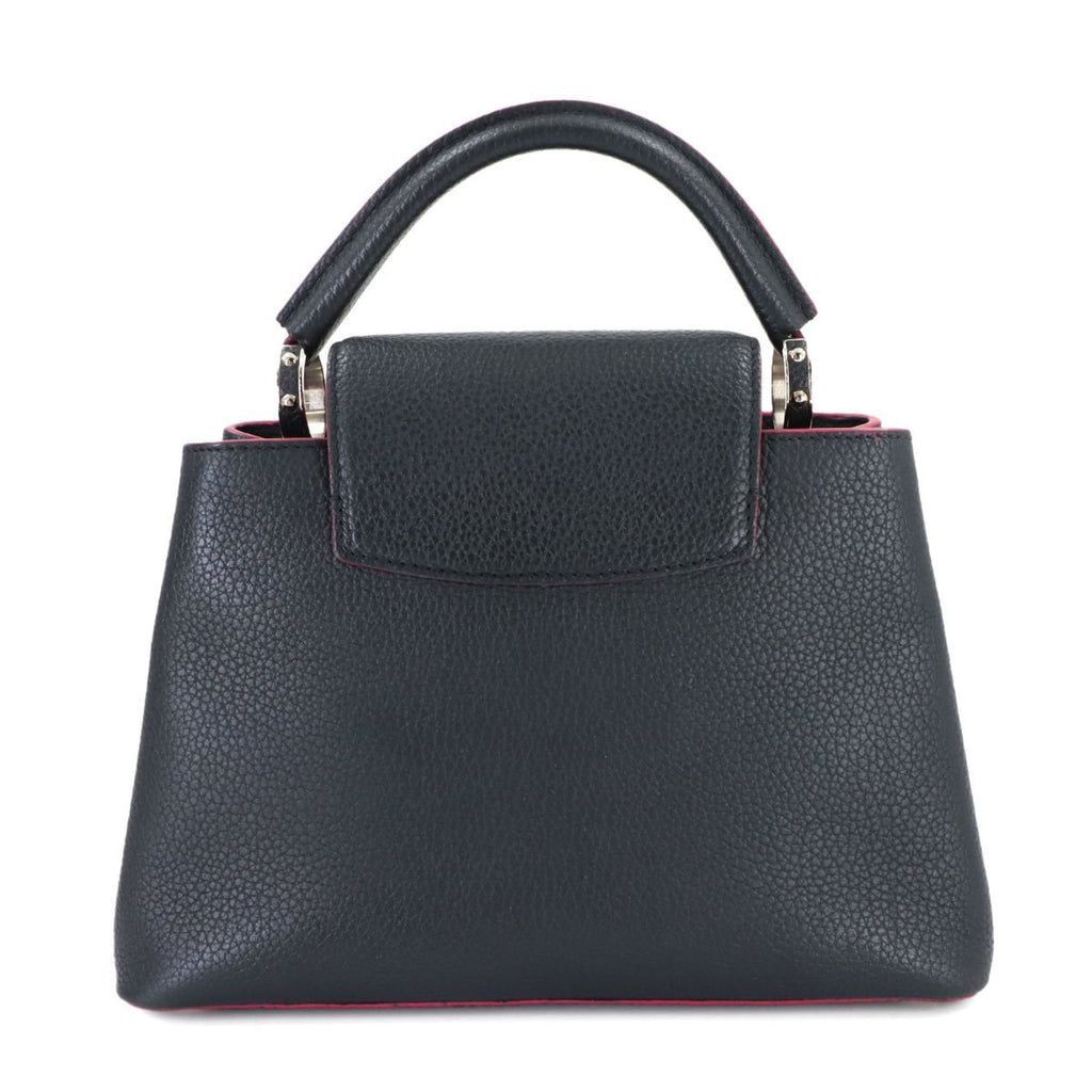 Louis Vuitton Navy Leather Handbag Shoulder Bag