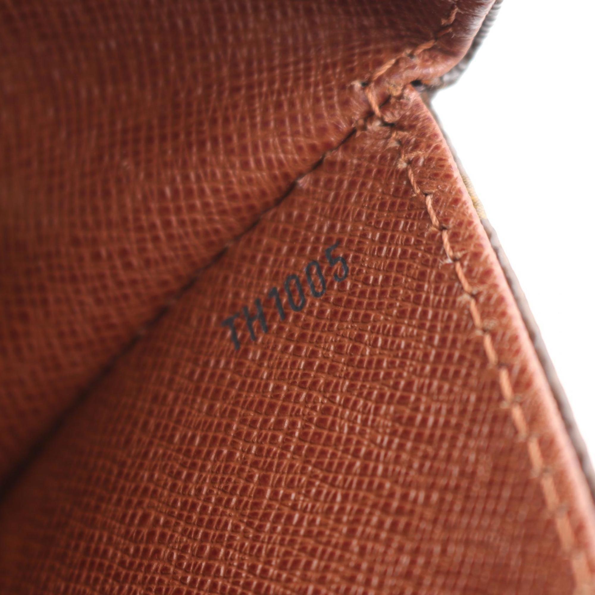 Louis Vuitton Brown Coated Canvas Leather Shoulder Bag