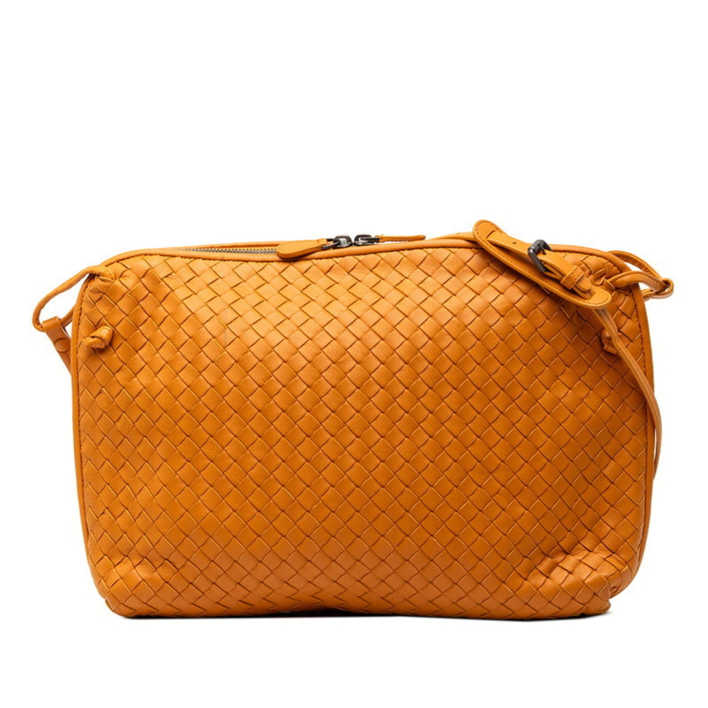 Bottega Veneta Orange Leather Shoulder Bag