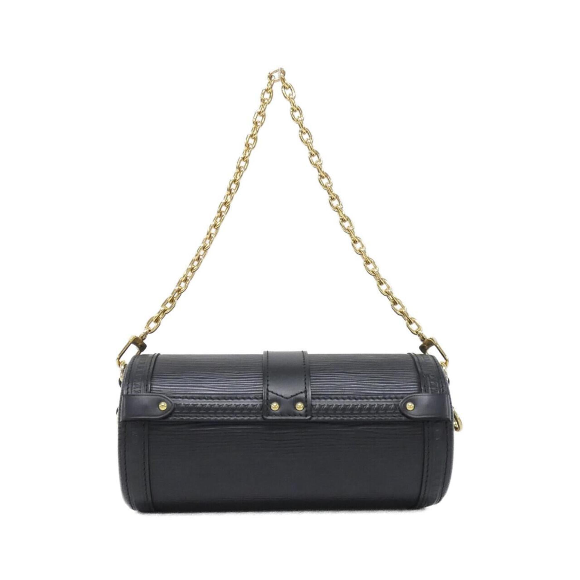 Louis Vuitton Black Leather Shoulder Bag