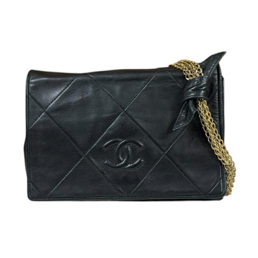 Chanel Black Leather Shoulder Bag