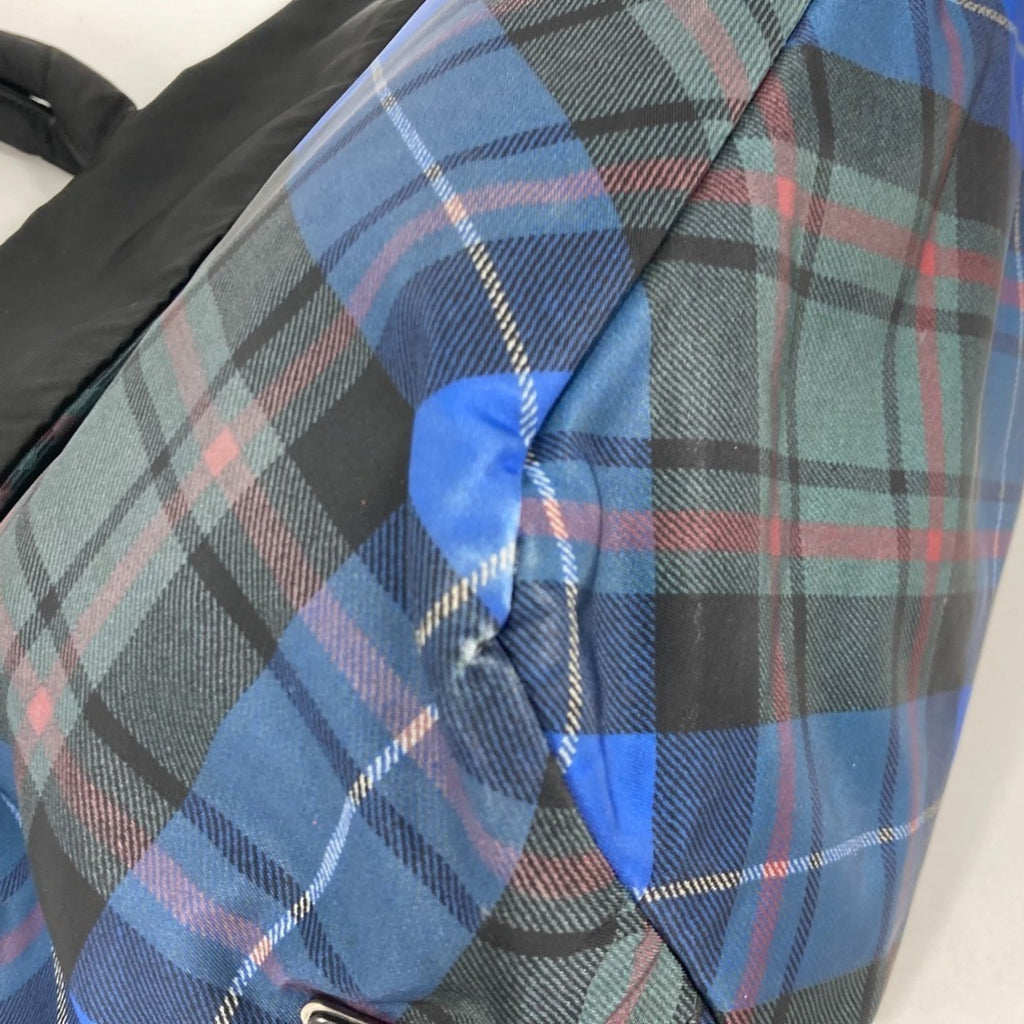 Prada Black Blue Green Nylon Shoulder Bag Tote Bag