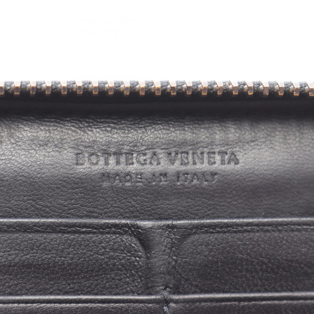 Bottega Veneta Black Leather Long Wallet (Bi-Fold)