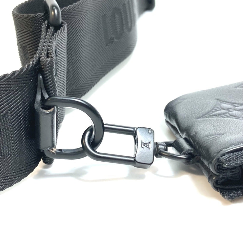 Louis Vuitton Black Monogram Shadow Shoulder Bag Sling Bag