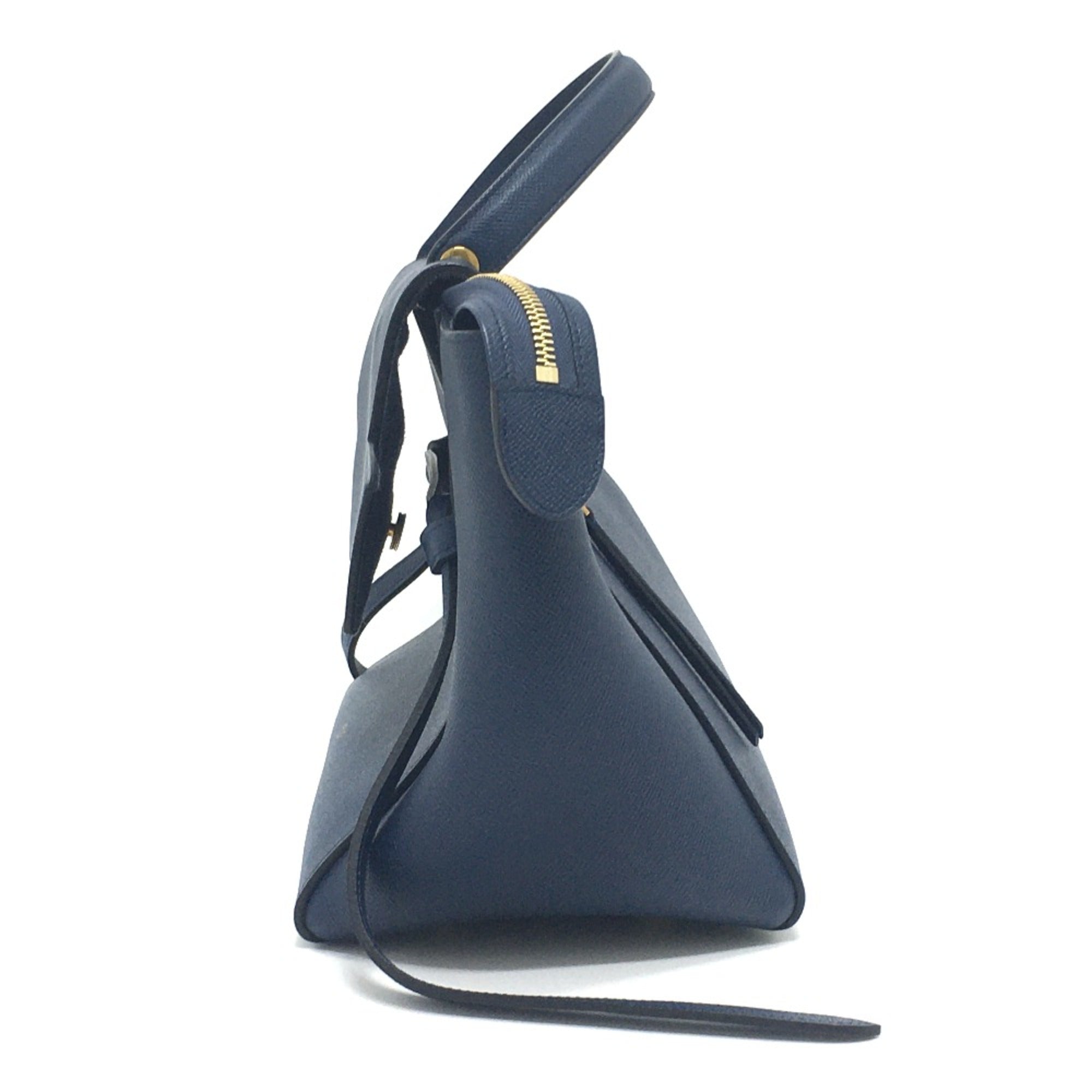 Celine Navy Leather Handbag