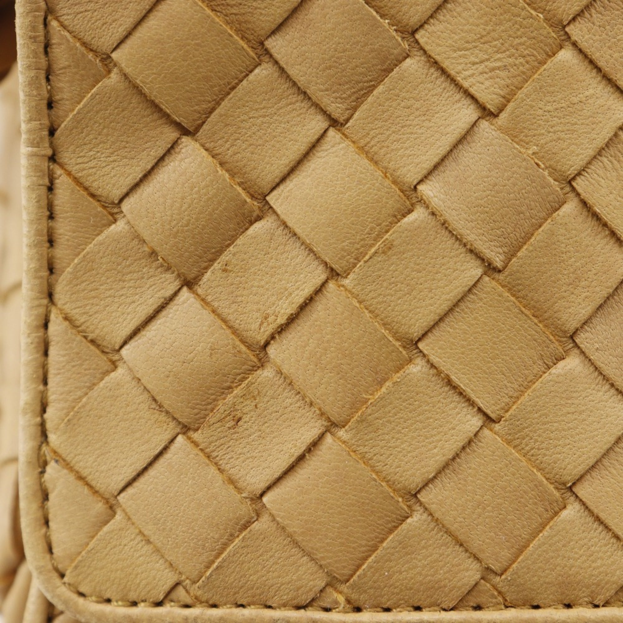Bottega Veneta Beige Intrecciato Shoulder Bag