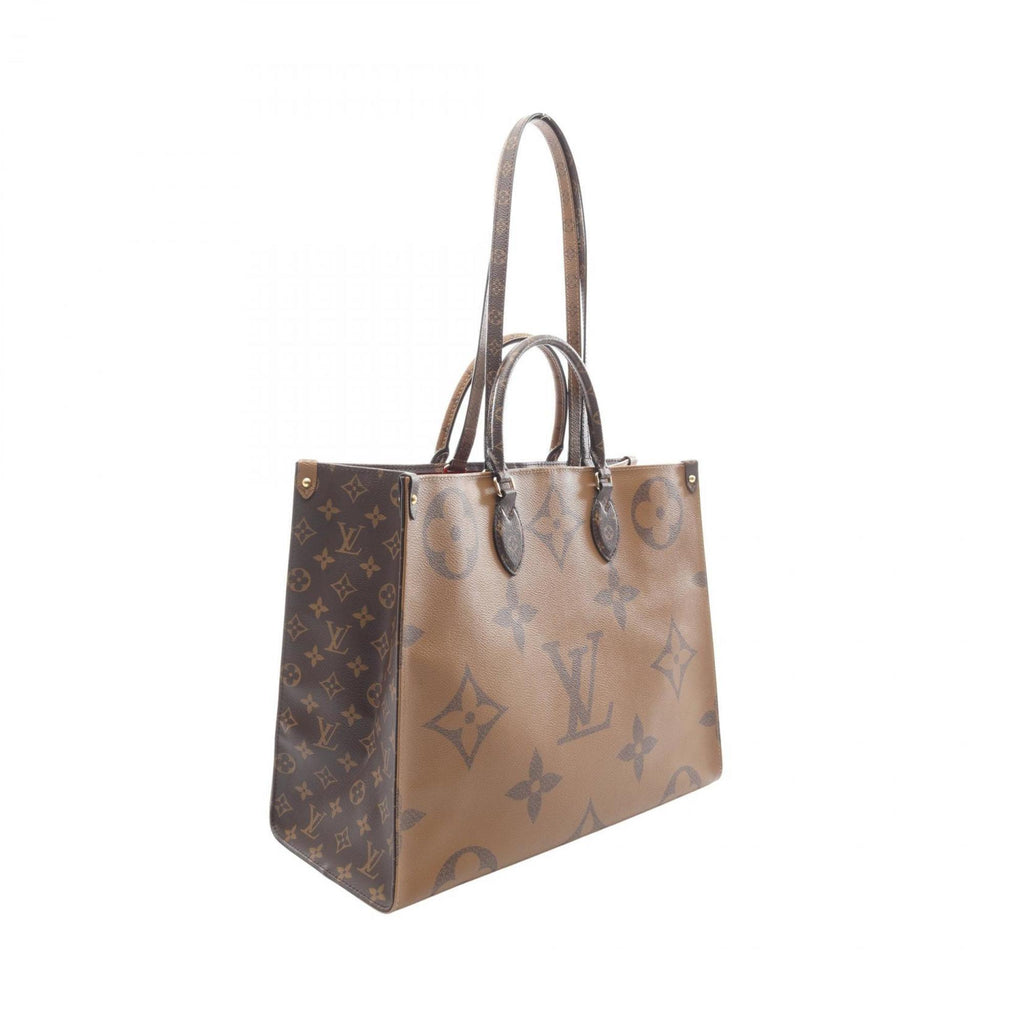 Louis Vuitton Beige Brown Coated Canvas Tote Bag