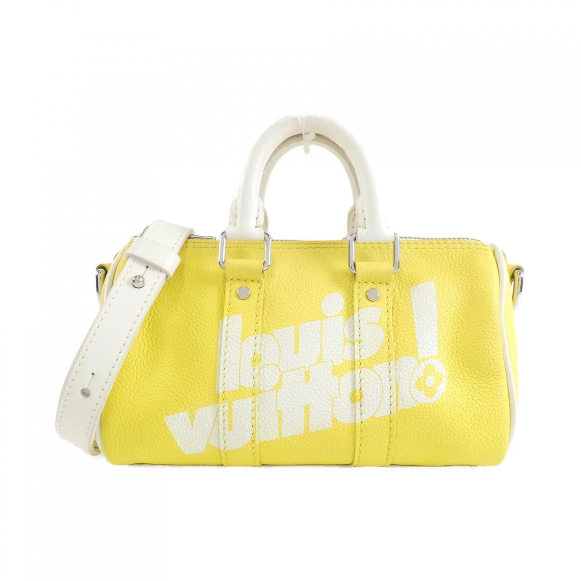 Louis Vuitton Jaune Leather Boston Bag