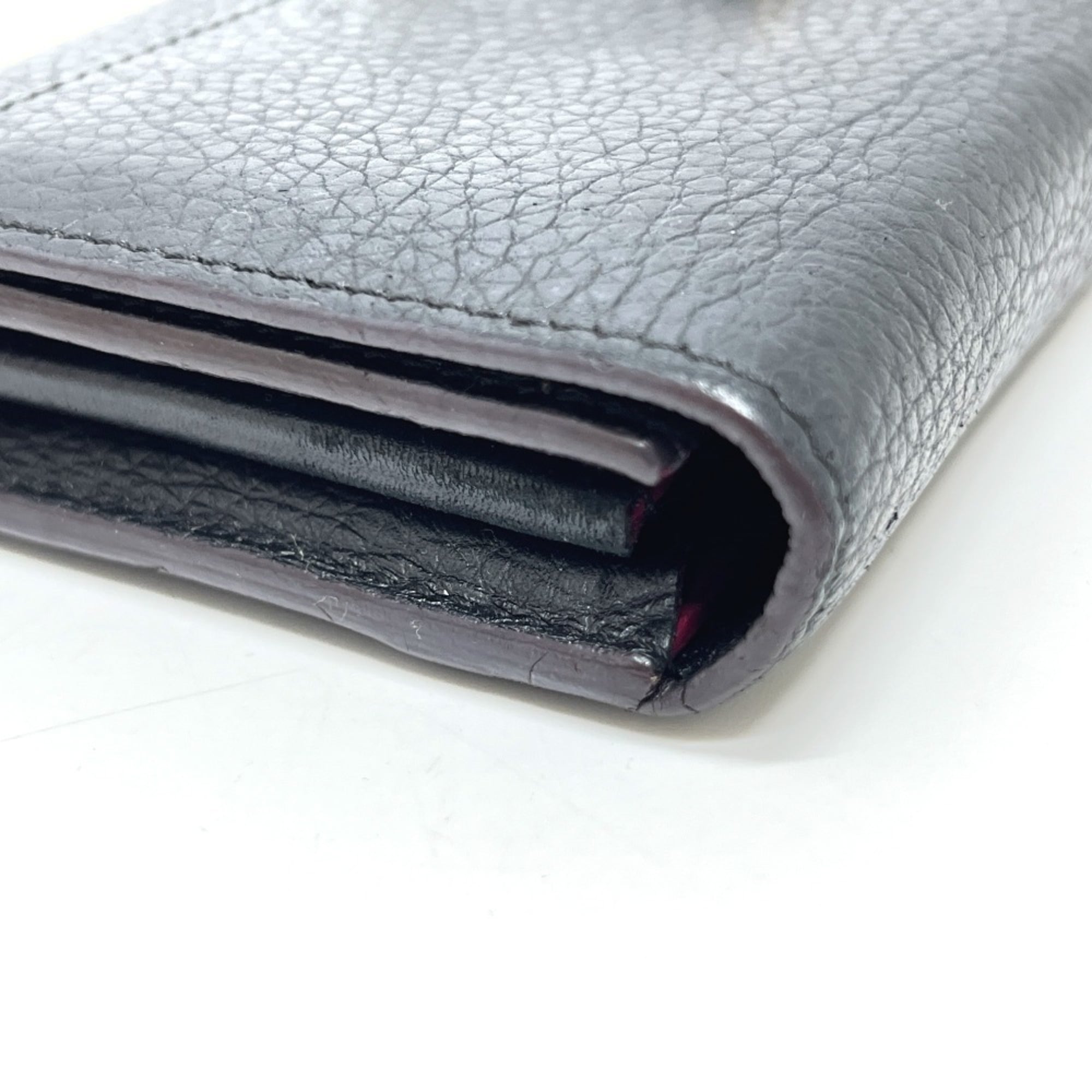 Louis Vuitton Black Noir Leather Long Wallet