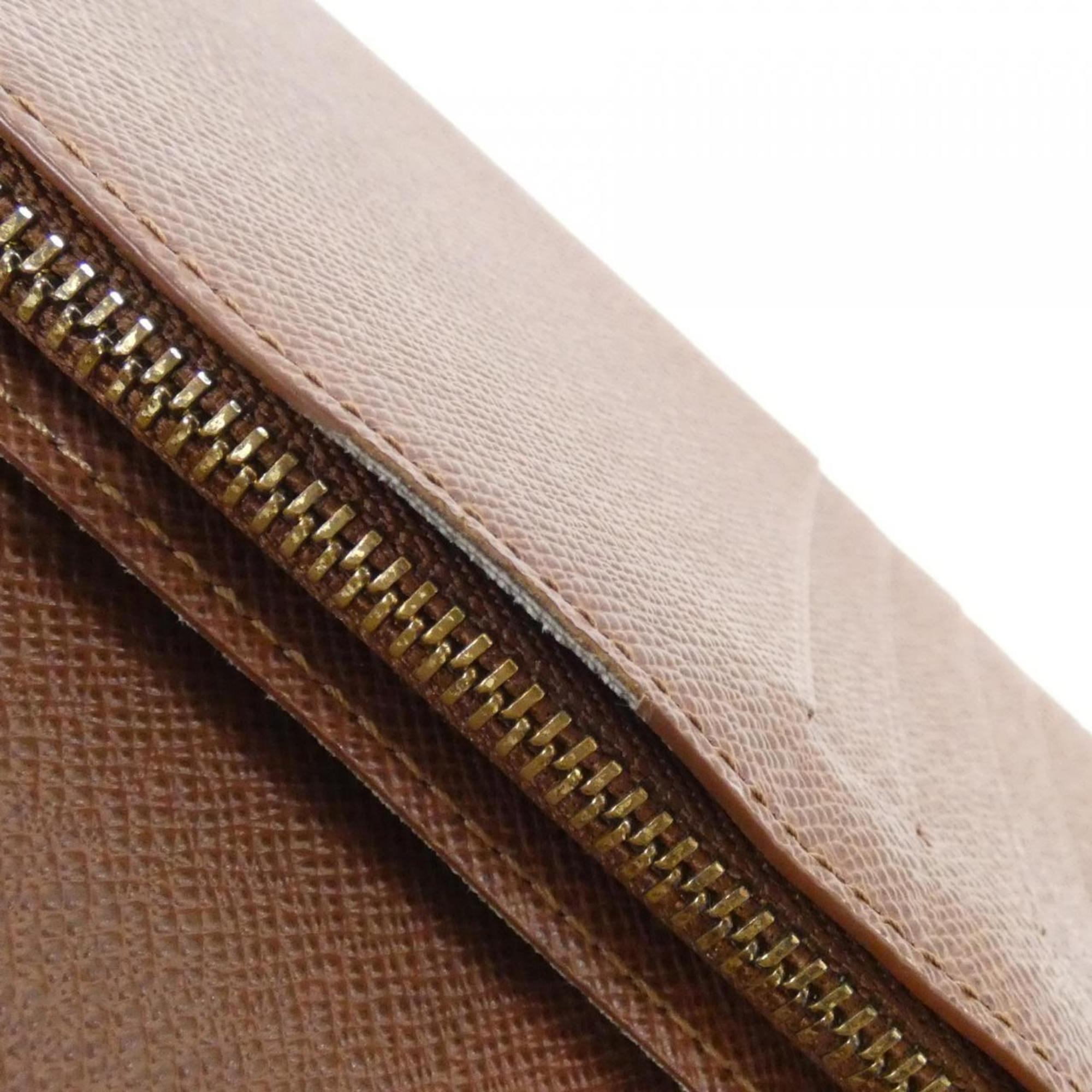 Louis Vuitton Marron Coated Canvas Long Wallet