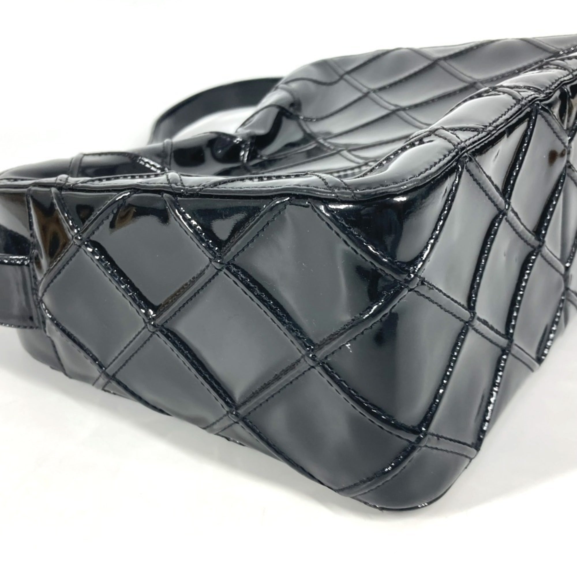 Chanel Black Patent Leather Handbag Shoulder Bag