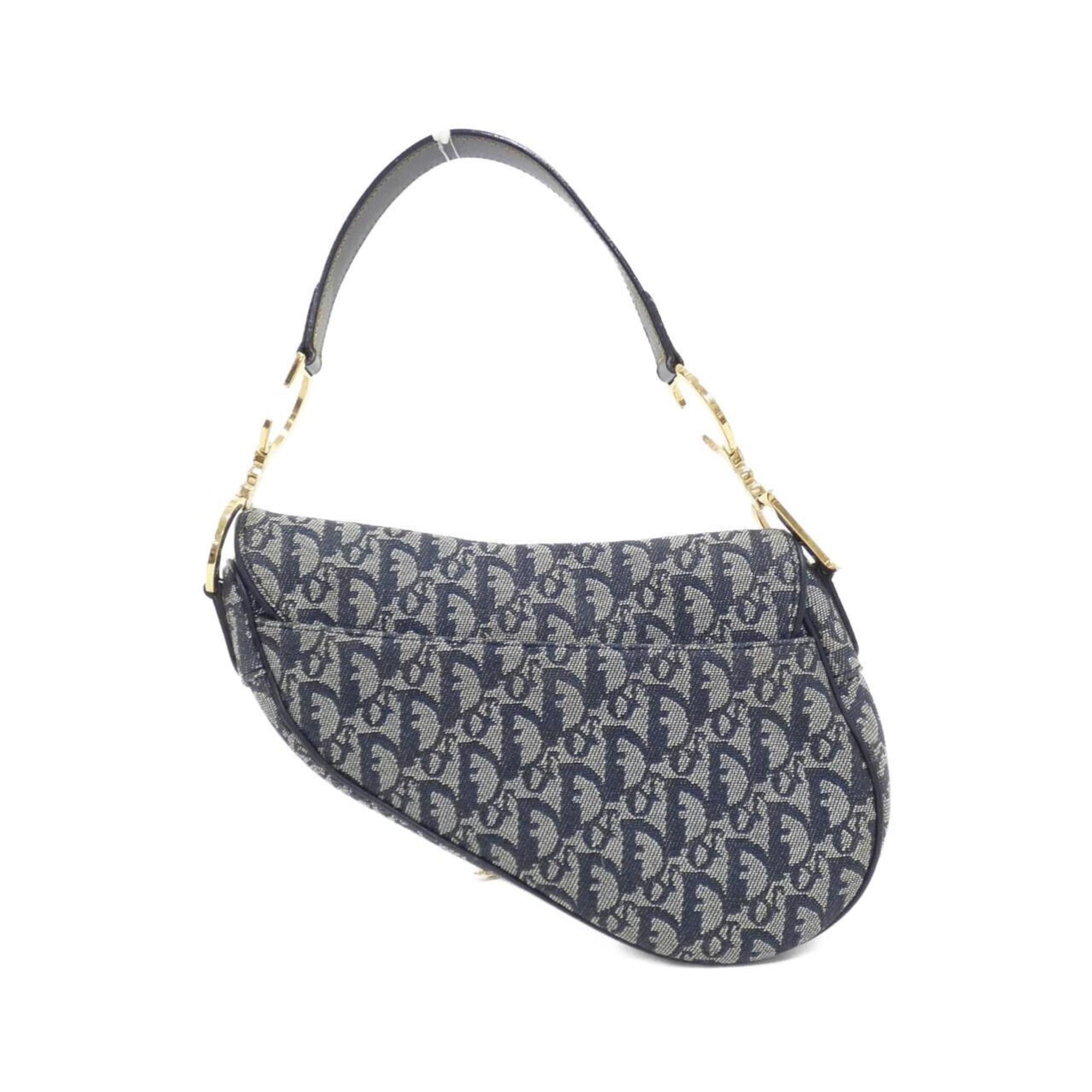 Christian Dior Blue Canvas Shoulder Bag (Pre-Owned)