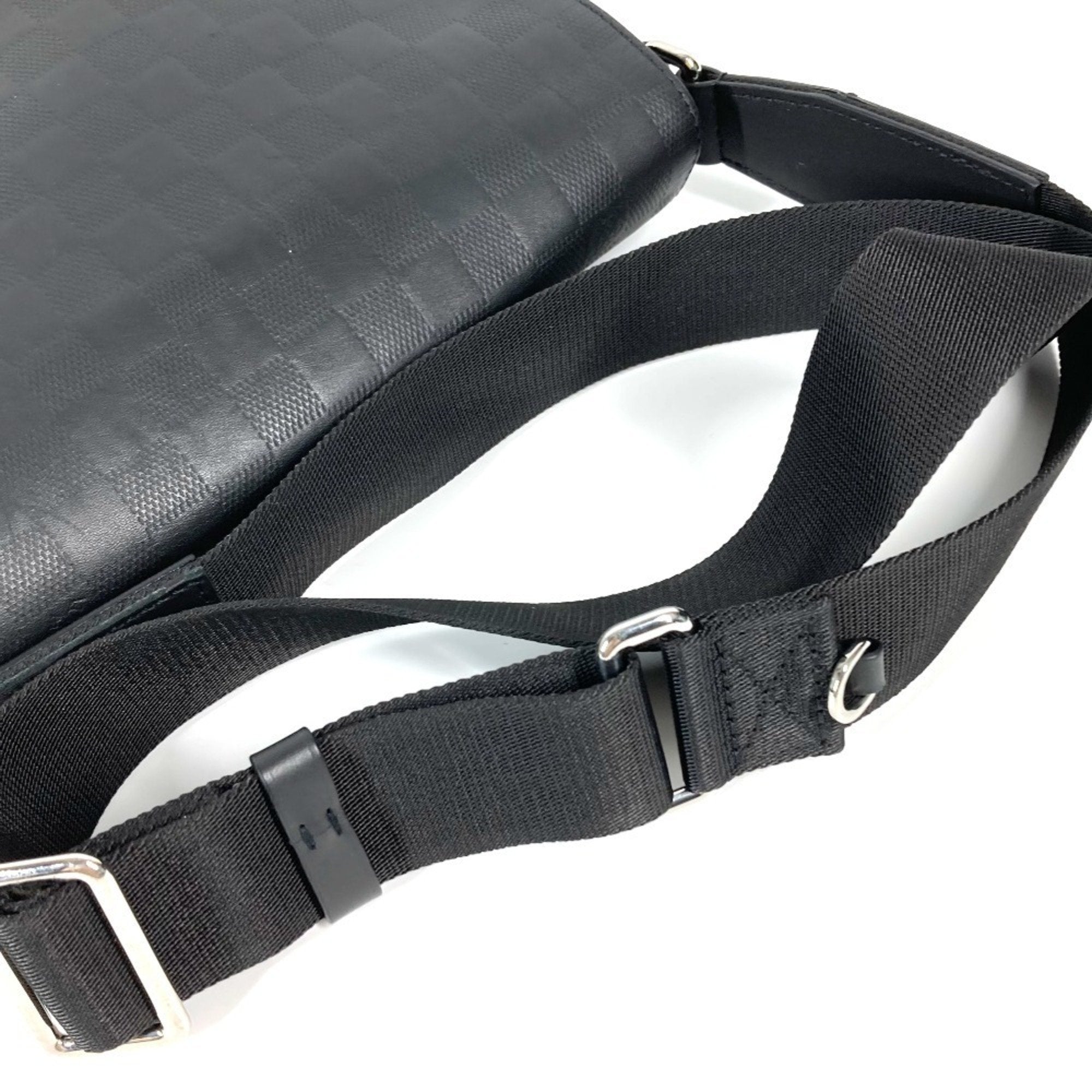 Louis Vuitton Black Noir Damier Infini Messenger Bag Shoulder Bag