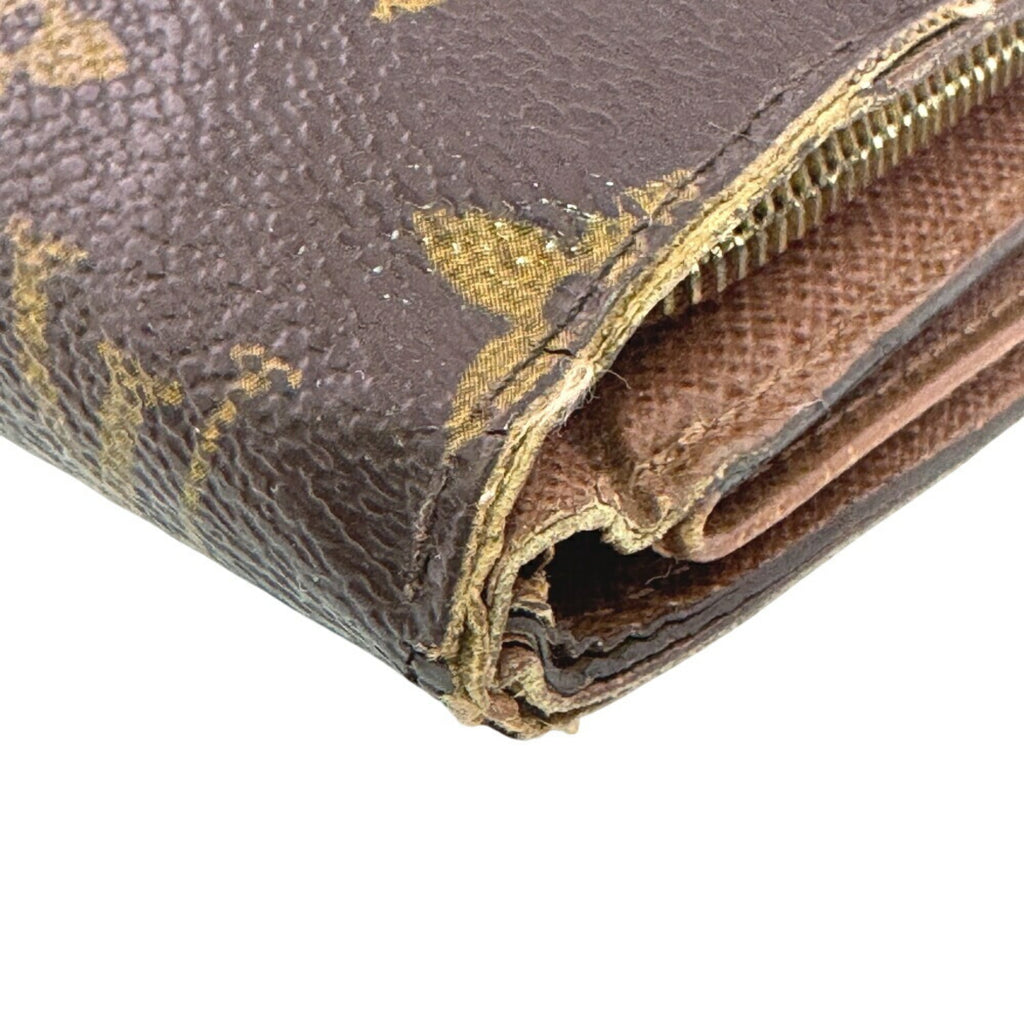 Louis Vuitton Brown Leather Wallet (Tri-Fold)