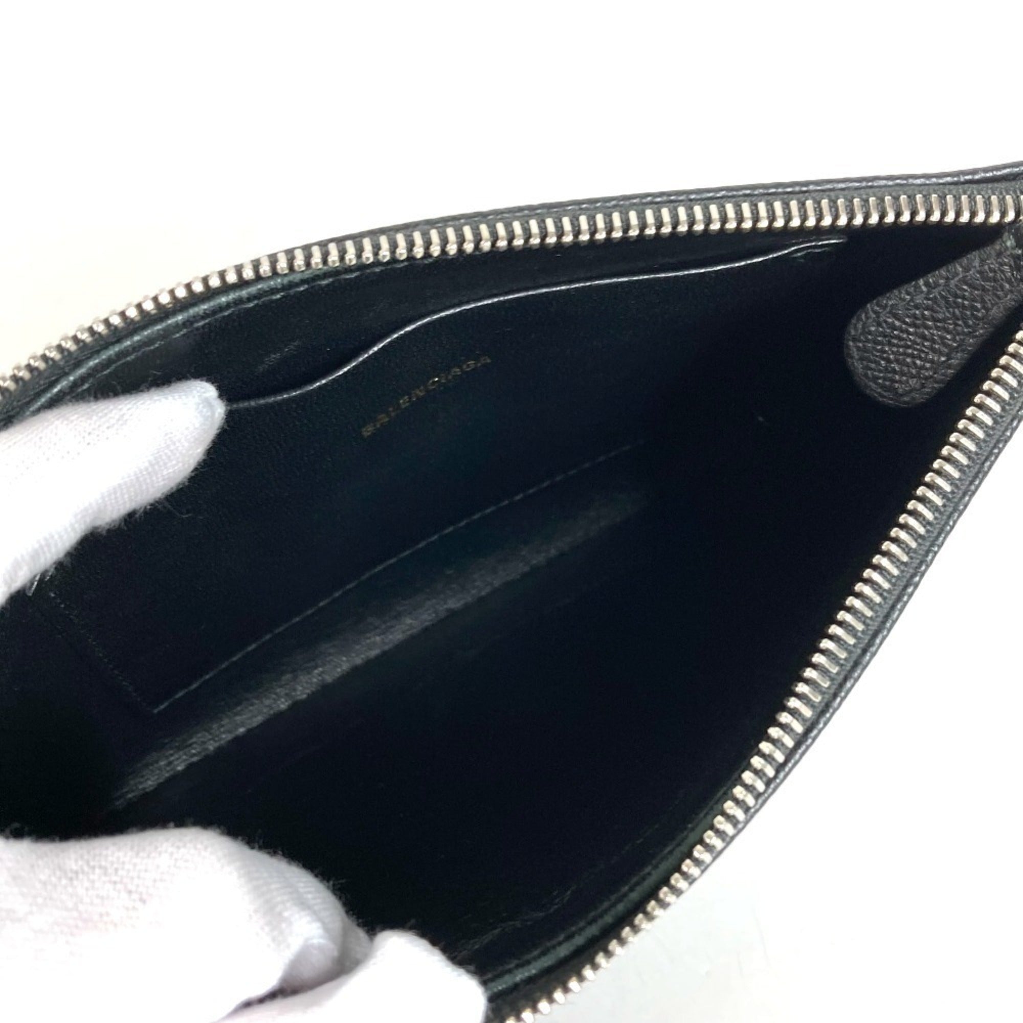Balenciaga Black Pink Leather Clutch Bag Hand
