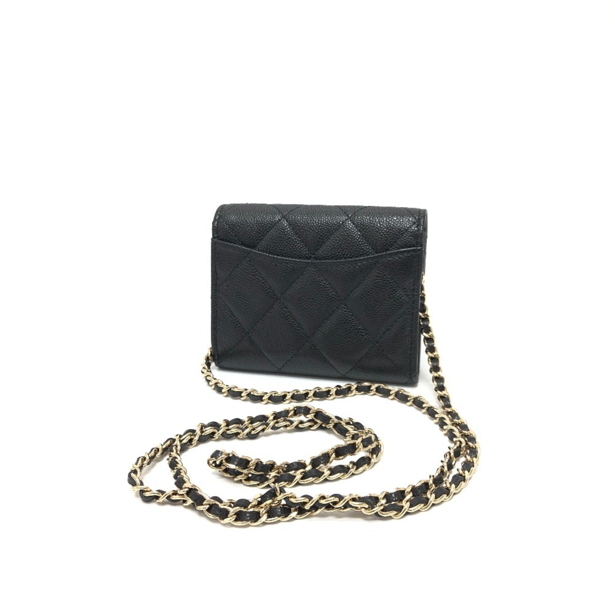 Chanel Matelasse Black Grained Calfskin Shoulder Bag