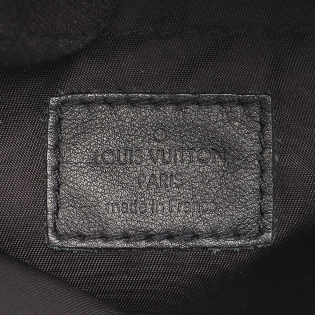 Louis Vuitton Black Brown Pvc Coated Canvas Leather Backpack