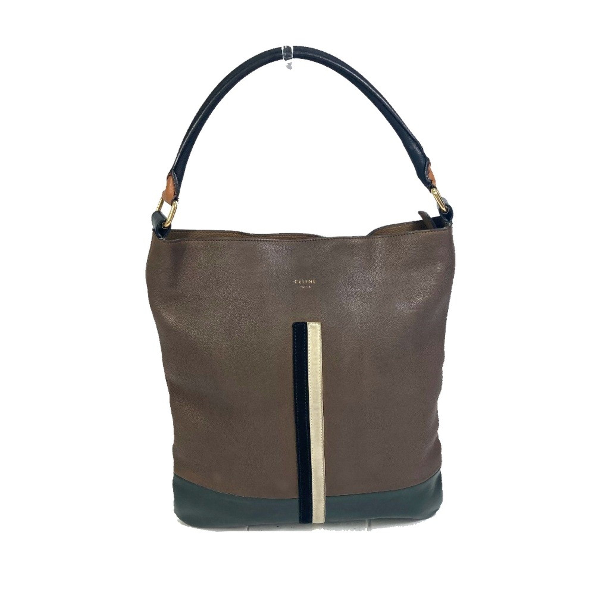 Celine Brown Leather Shoulder Bag