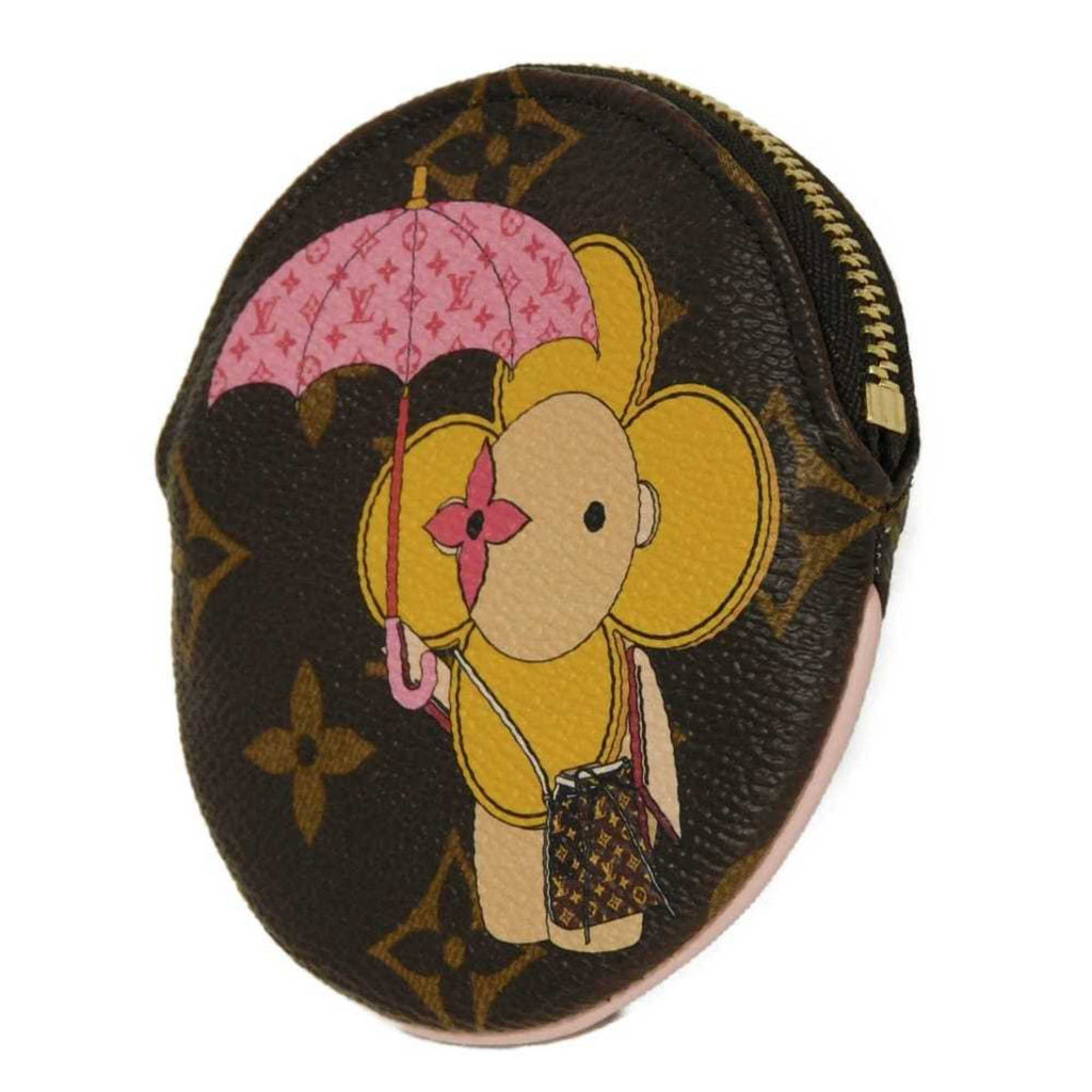 Louis Vuitton Monogram Brown Pink Monogram Coin Purse/Coin Case