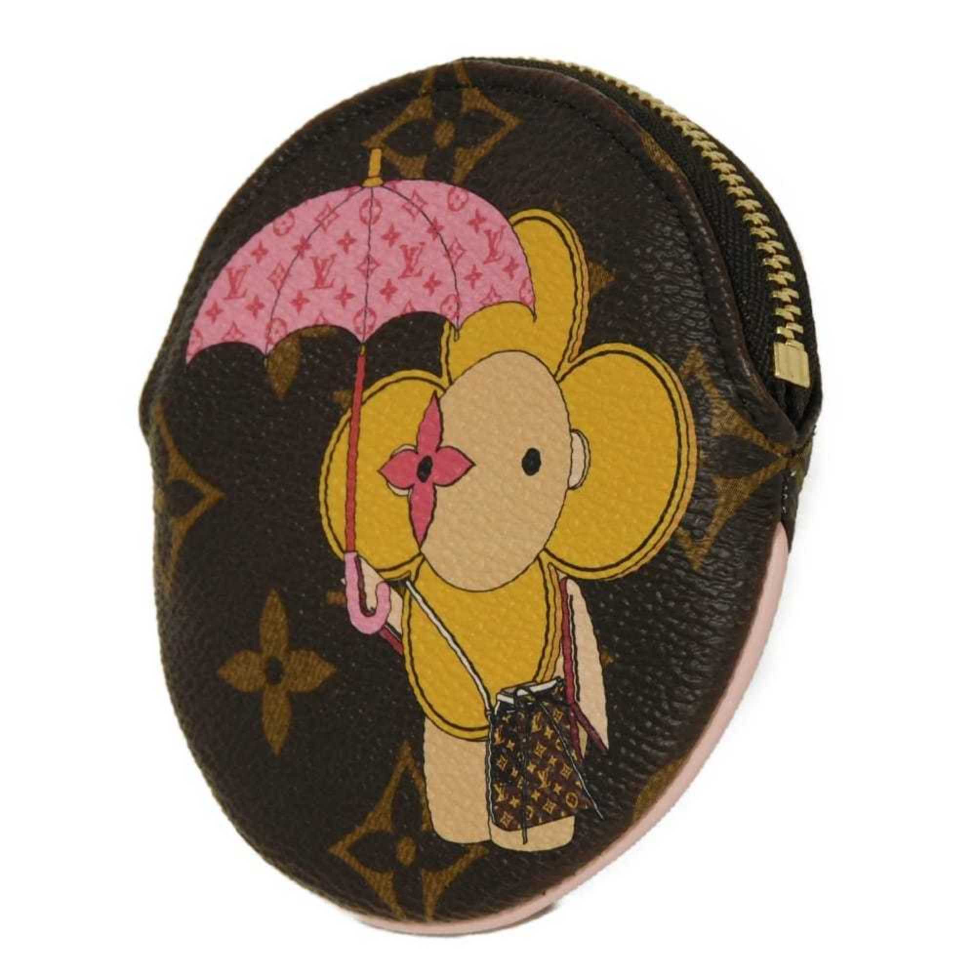 Louis Vuitton Monogram Brown Pink Monogram Coin Purse/Coin Case
