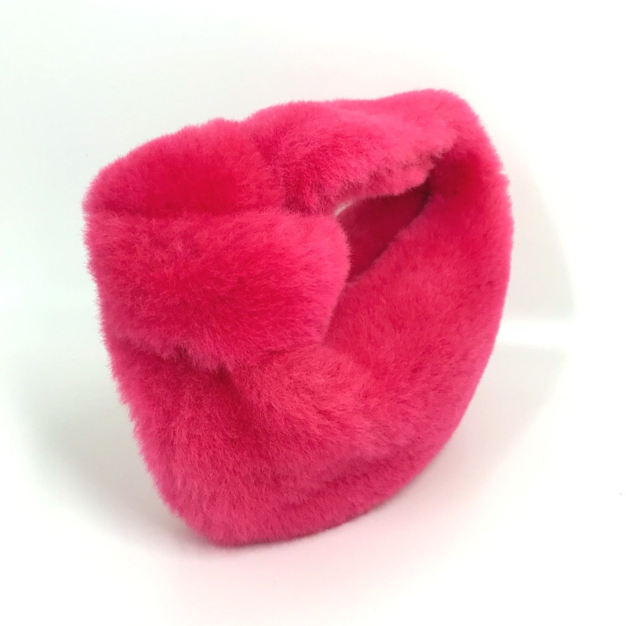 Bottega Veneta Pink Faux Fur Handbag