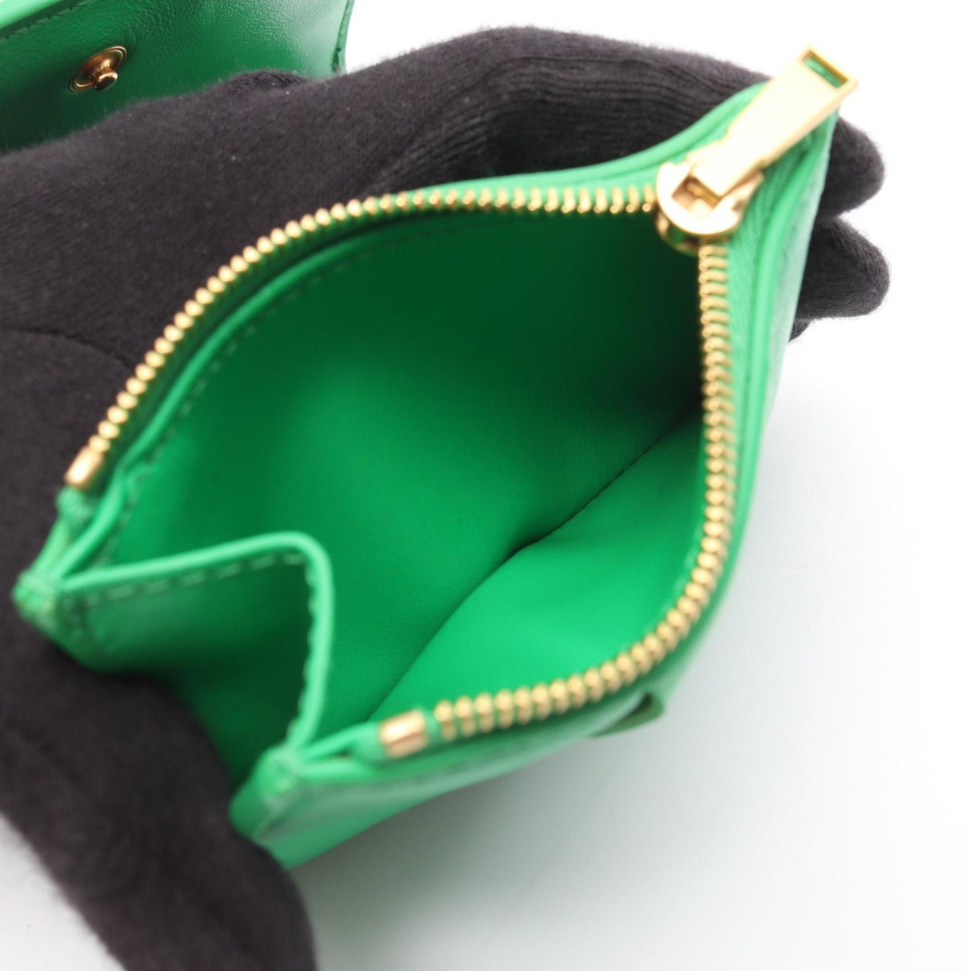 Bottega Veneta Green Leather Wallet (Tri-Fold)