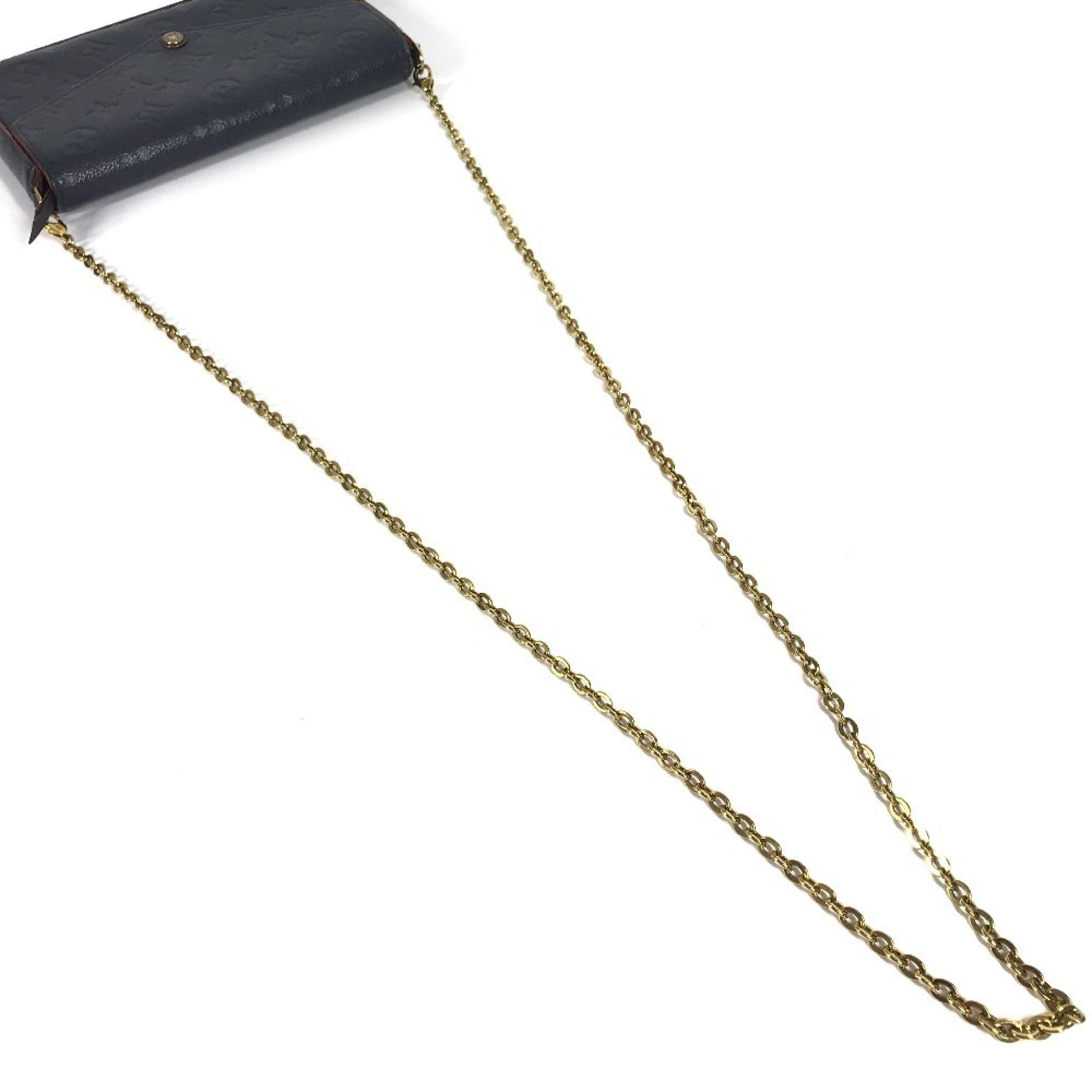 Louis Vuitton Navy Monogram Empreinte Chain/Shoulder Wallet
