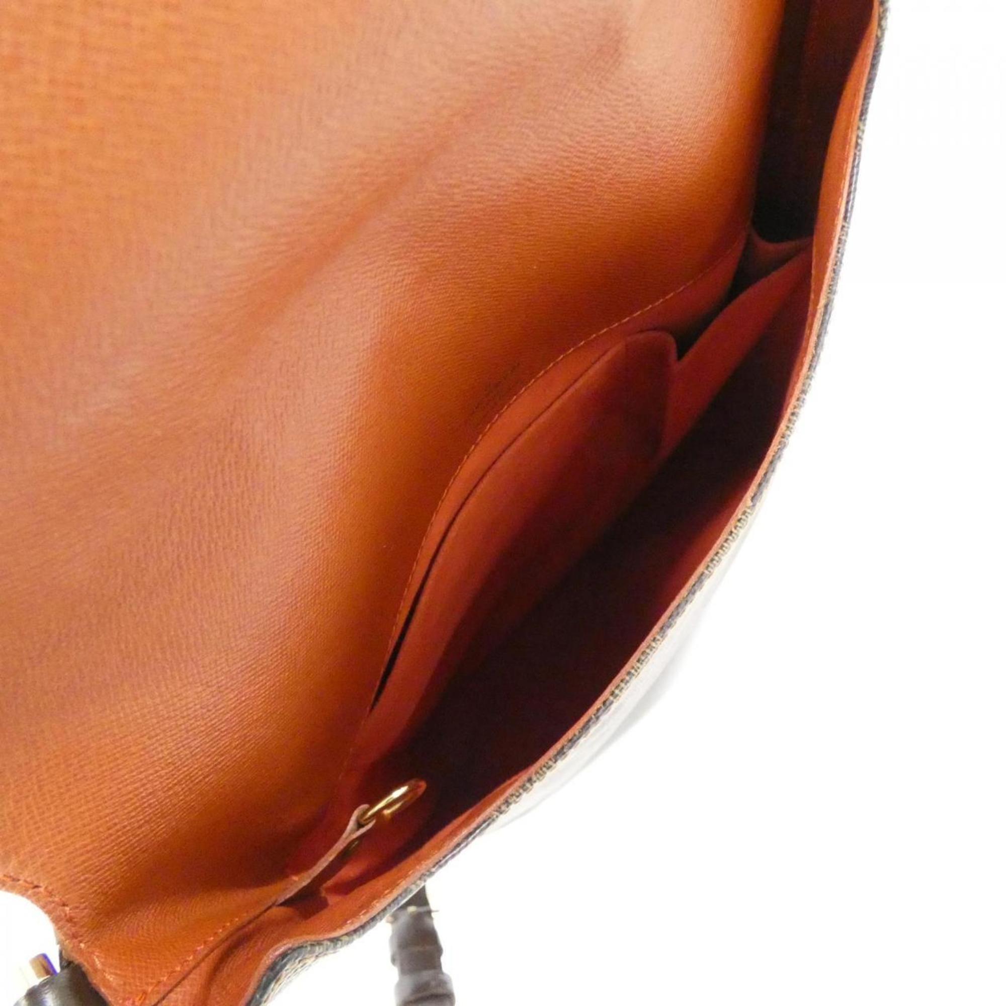 Louis Vuitton Brown Coated Canvas Shoulder Bag
