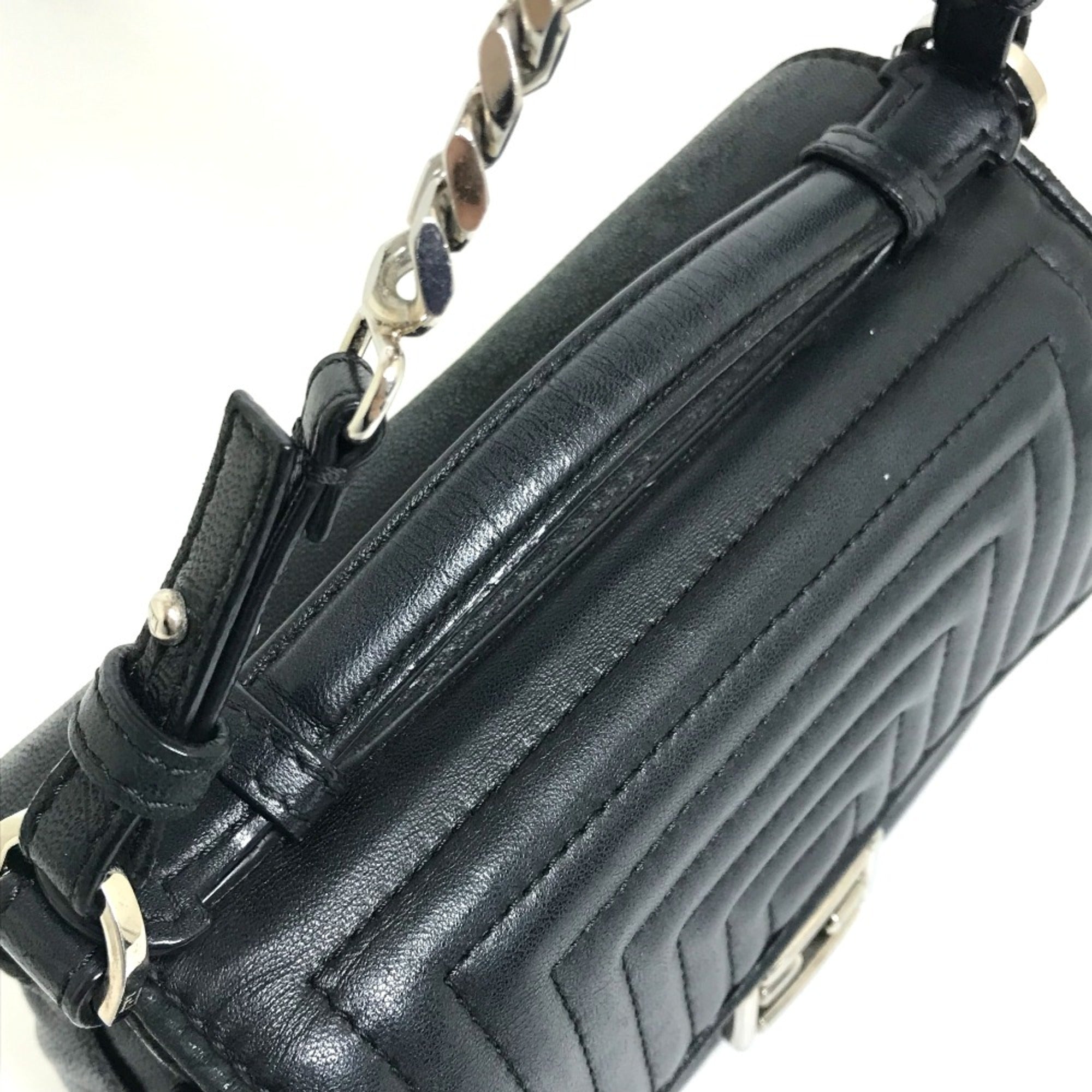 Fendi Black Leather Shoulder Bag