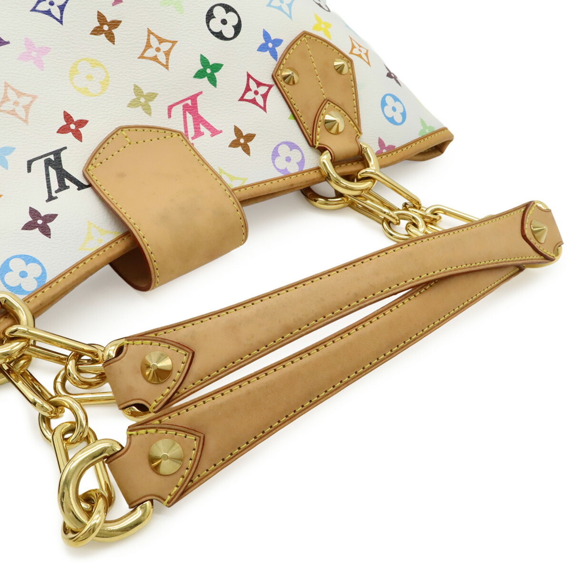 Louis Vuitton Blanc Monogram Multi-Color White Monogram Multicolore Pvc Coated Canvas Shoulder Bag Tote Bag