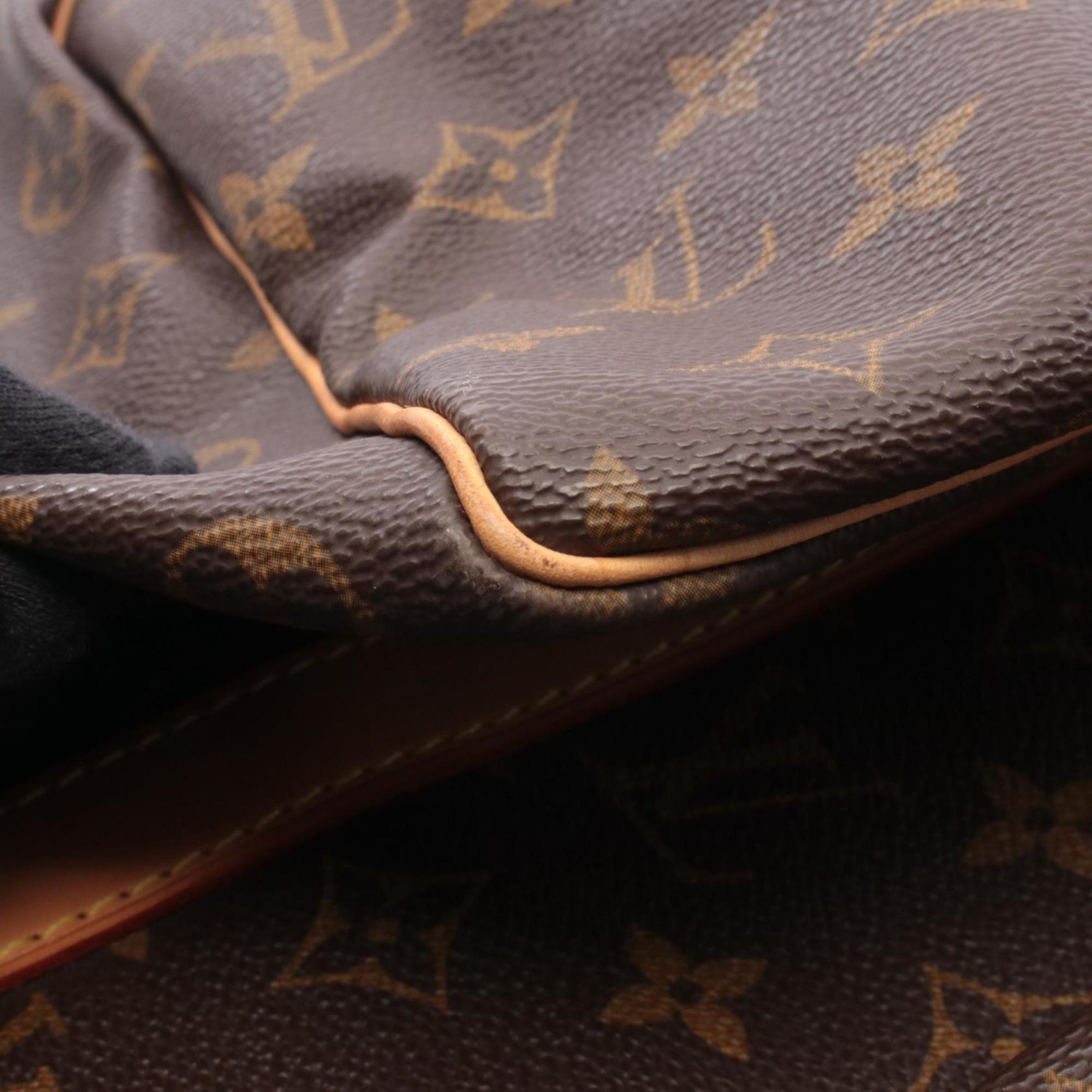 Louis Vuitton Brown Coated Canvas Pvc Monogram Leather Boston Bag