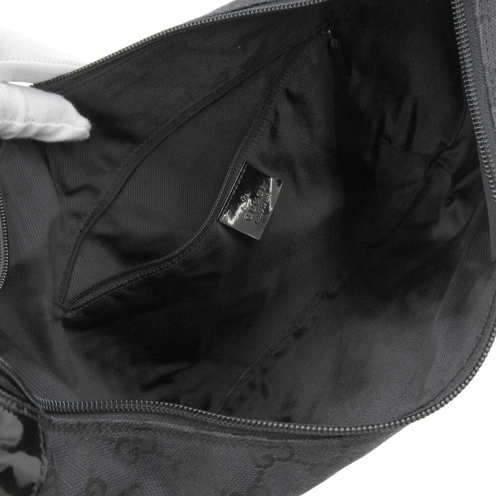 Gucci Black Gg Canvas Shoulder Bag (Pre-Owned)