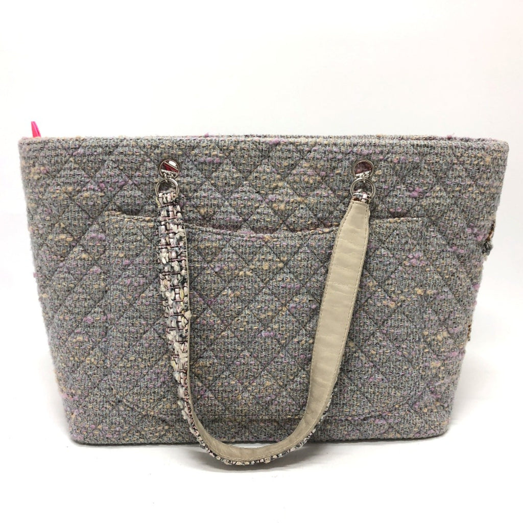 Chanel Purple Tweed Tote Bag