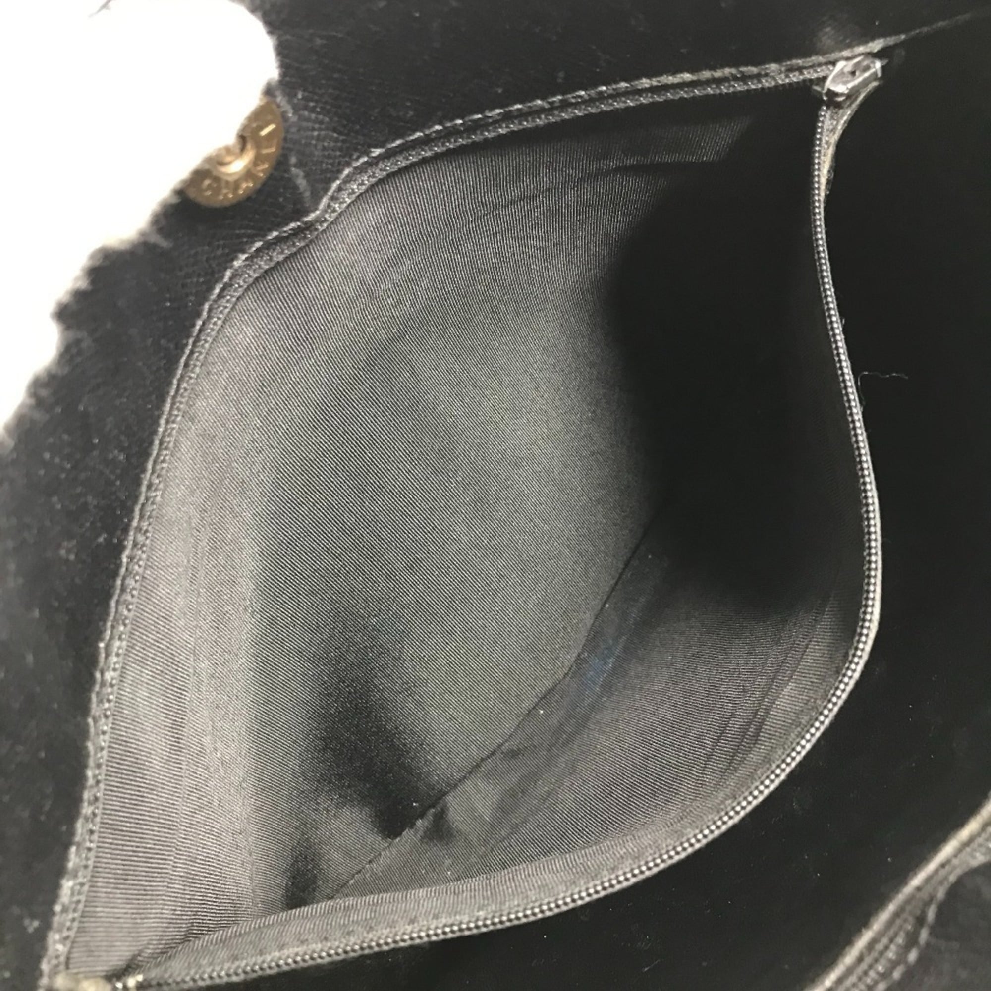 Chanel Black Grained Calfskin Shoulder Bag Tote Bag