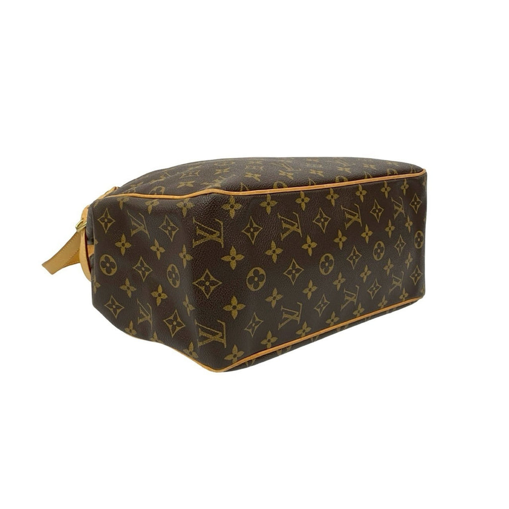 Louis Vuitton Brown Leather Pvc Shoulder Bag Tote Bag