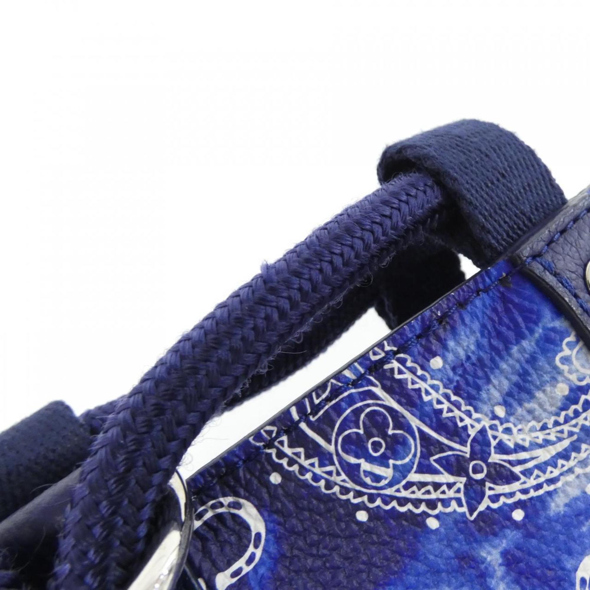 Louis Vuitton Monogram Blue Leather Shoulder Bag