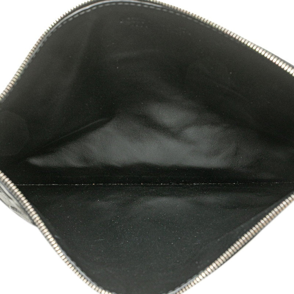 Bottega Veneta Black Leather Clutch Bag