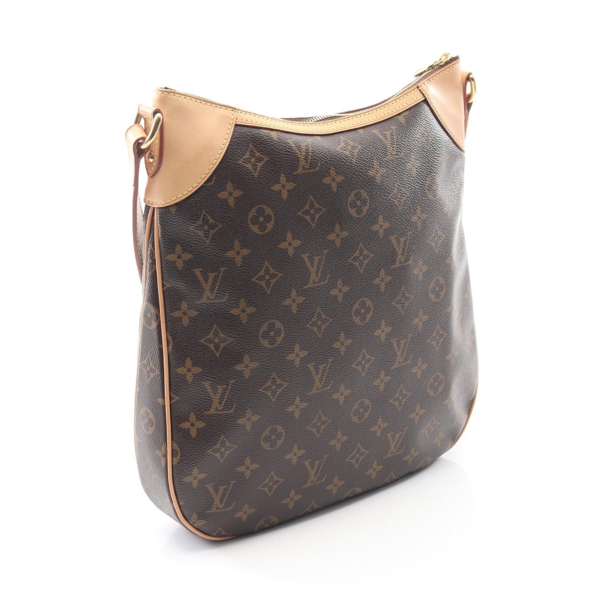 Louis Vuitton Brown Coated Canvas Leather Handbag Shoulder Bag